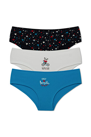 HNX Chiloți din bumbac pentru femei Hipster - Set de 3