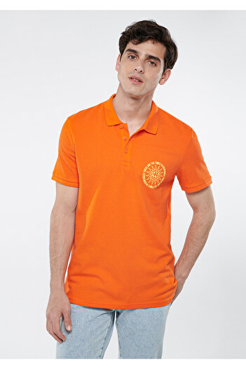 Mavi Помаранчева футболка-поло Regular Fit / Нормальний крій 0611366-81429