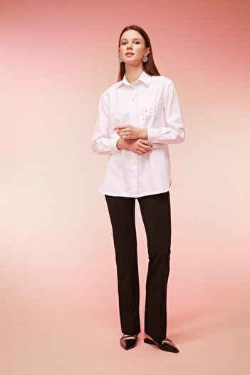 DeFacto Flared Leg Crepe Trousers