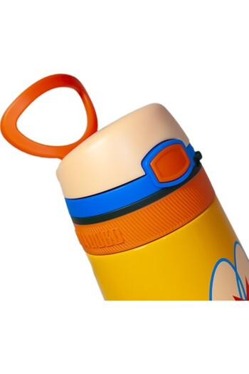 Uzspace Shamobo 350 ml Ατσάλινο Μπουκάλι Νερού με Καλαμάκι Πορτοκαλί