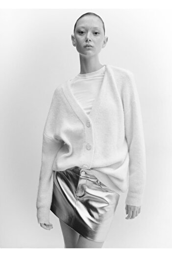 MANGO Woman Knitwear V-Neck Cardigan