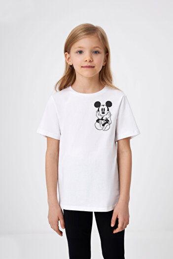 ADABEBEK Cute Mickey Patterned Girl's T-Shirt