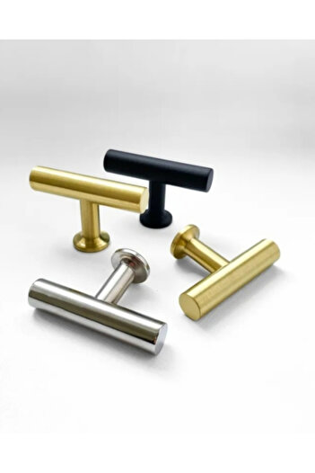 ARON (2 ADET) 4122 T BAR KULP (ALTIN GOLD) 5CM ÇEKMECE TV ÜNİTE KONSOL ŞİFONYER MUTFAK DOLAP KAPAK KULPU