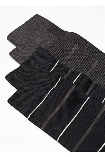 MANGO Man Set of 2 Striped Cotton Socks