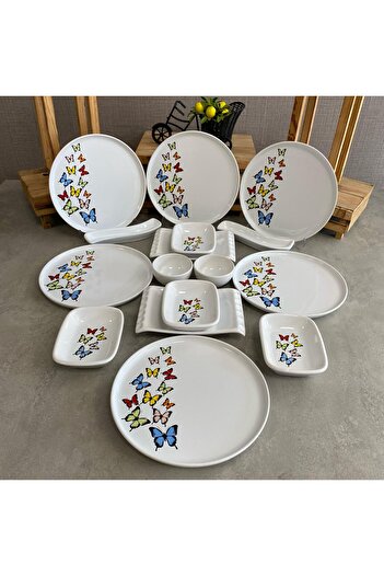 Keramika Team Breakfast Nordic Dance Of Butterfly 16 Pieces for 6 People