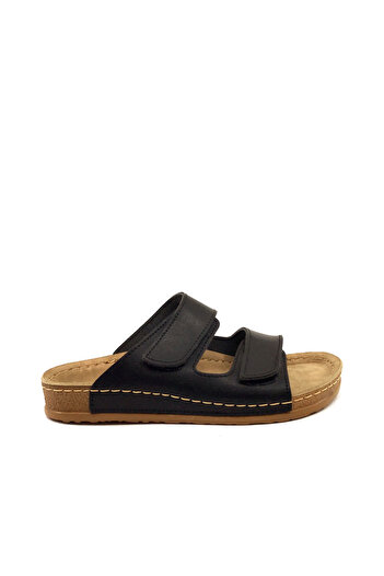 ARYAN 20-971 Papuci de vară pentru femei cu dublu velcro negru
