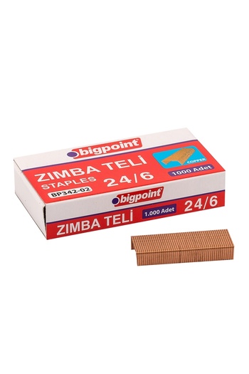 Bigpoint Staple Wire No:24/6 Yellow Box of 10