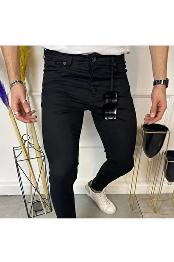 HACKER DENIM Men's Black Jeans