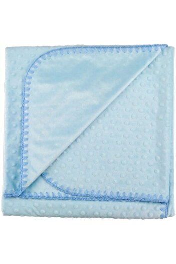 Bebitof Blue Chickpea Stitched Blanket for Baby Boy - 87X90