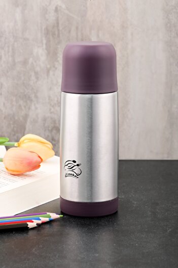 Cooker Shop Premium Stainless Steel 0.3 Lt Picnic Camping Tea Coffee Thermos (Purple)