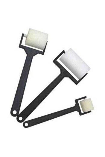 Cadence 3 Piece Plastic Handle Sponge Roller Set