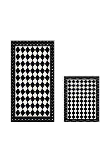 Alanur Home Alanur Trend Non-Slip Base Digital Bathroom Set Black
