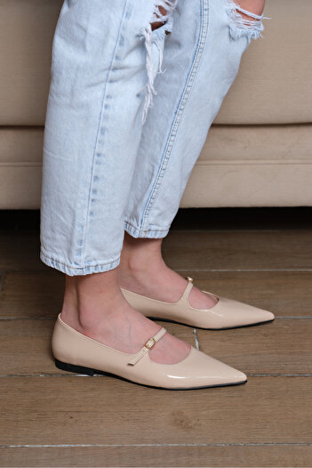 Sibel Durmaz Bisu Ten Patent Leather Ballerinas