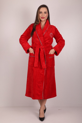 Wild Love 100% Bamboo Embroidered Long Dressing Gown