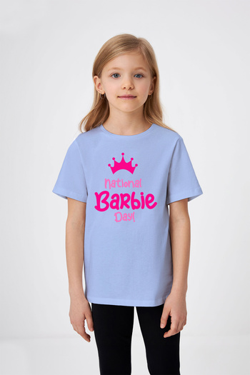 ADABEBEK Taç National Barbie Day Printed Girl's T-Shirt