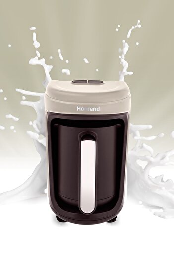 HOMEND Pottoman Milk In 1877h Turkish Coffee Machine with Milk Beige