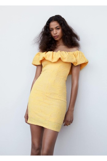 MANGO Woman Ruffle Knitwear Dress