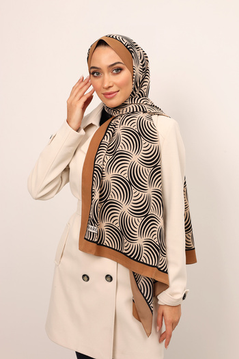 HAREM SCARF Oslo-Mink Medina Pattern Shawl