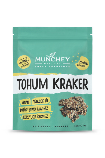 MUNCHEY 100 Gr 12 Pack Olive Seed Crackers