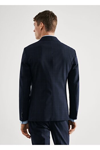 MANGO Man Süper Slim Fit Kareli Blazer Ceket
