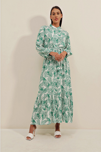 Bigdart 2158 Exotic Pattern Dress - G.green