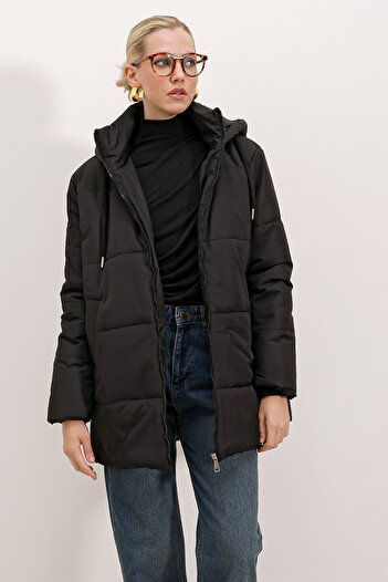 Bigdart Bunda Oversize Puffer s kapucňou – čierna