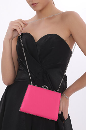 womenacs Fuchsia Color Satin Evening Dress Portfolio Clutch Women's Bag New Season