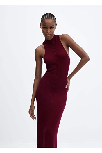 MANGO Woman Open Back Fitted Dress