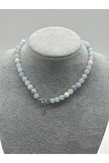 Hobimos Aquamarine Natural Stone Necklace