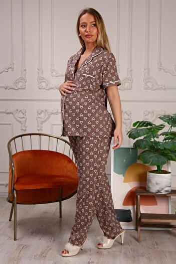 LadyMina Pijama Σετ πιτζάμες εγκυμοσύνης για γυναίκες