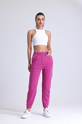 Miss Murem Leg LasPocketed ShardPant-Fuchsia