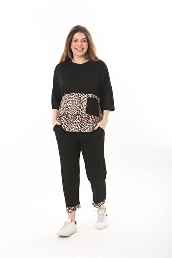 mezura tekstil Large Size Pocketed GARNISH Viscose COMBED TRUVAKAR ARM CAPRY DOUBLE SET