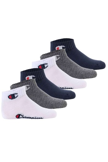 Champion Kinder Socken, 6er Pack - Quarter, Logo, einfarbig