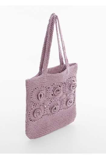 MANGO Woman Mini Bag - Floral Patterned Crochet