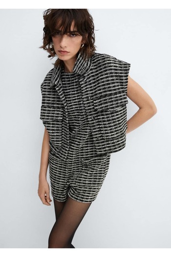 MANGO Woman Oversize Tweed Vest