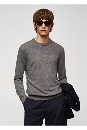 MANGO Man I?nce Knitwear Wool Blended Sweater