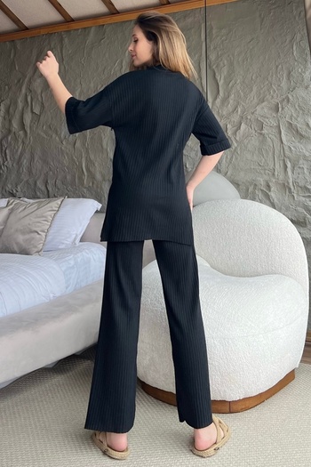 Bianco Lucci Set camisole cu nervuri pentru partea de sus și de jos60201020