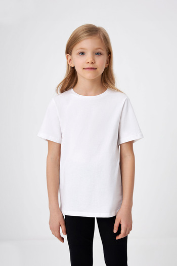 ADABEBEK 100% Cotton Girl's Basic T-Shirt