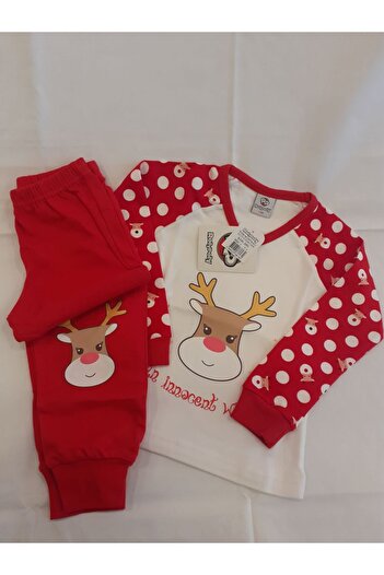 ROLY POLY 86 CM geyik desenli kız çocuk pijama takım