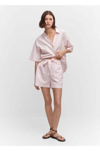 MANGO Woman Linen Cotton Shorts