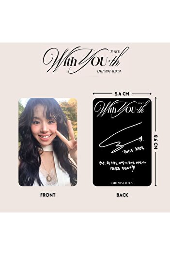 Kpop Dünyasi TWICE Chaeyoung '' With Youth '' Photocard Set