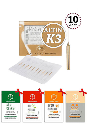 Ballet 10 Pieces K3 Gold Hair Removal Needle Original Ballet K3 Gold Needle
