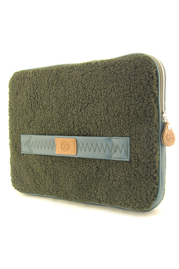HNB Khaki Fluffy Macbook Air Pro 13 & 14 Inch Computer Laptop Case
