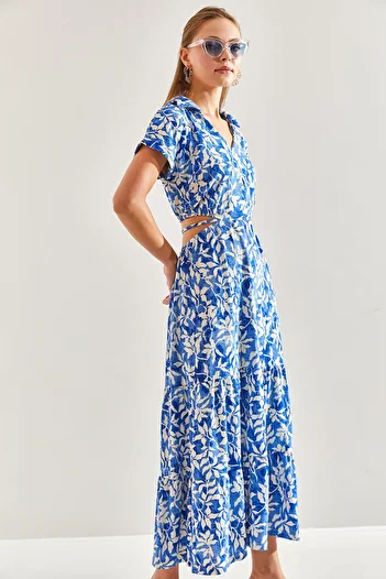 Bianco Lucci Rochie de damă, decoltată, cu decolteu în V, cravată60171016