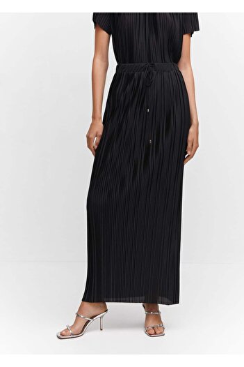 MANGO Woman Pleated long skirt