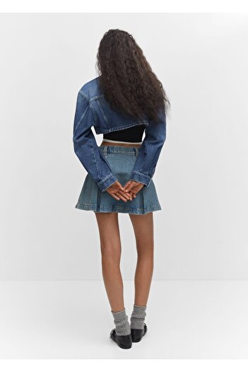 MANGO Woman Crop denim ceket