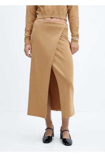 MANGO Woman Woven wrap skirt