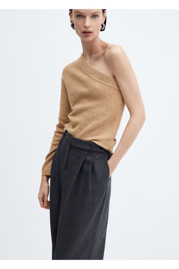 MANGO Woman Pulover tricotat asimetric
