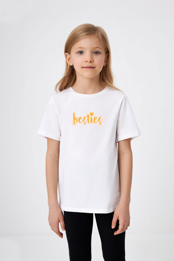 ADABEBEK Close Friends Printed Girl's T-Shirt