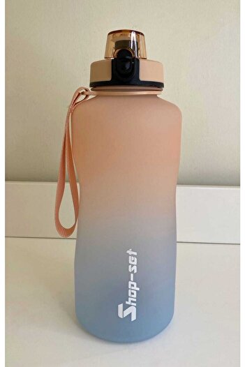 Shop-set 2000 ml Tritan Motivated Water Bottle with Straw and Strainer (SOMON - LIGHT BLUE)Gift Gift?